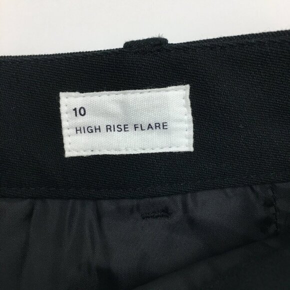 NEW Gap Women's Black Pants High Rise Flare Leg Stretch Cotton size 10 length 31 - Picture 4 of 9